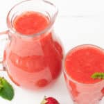Erdbeeren Melonen Smoothie mit frischer Minze